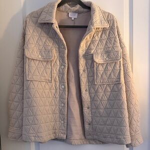Entro Quilted Cream Utility Jacket